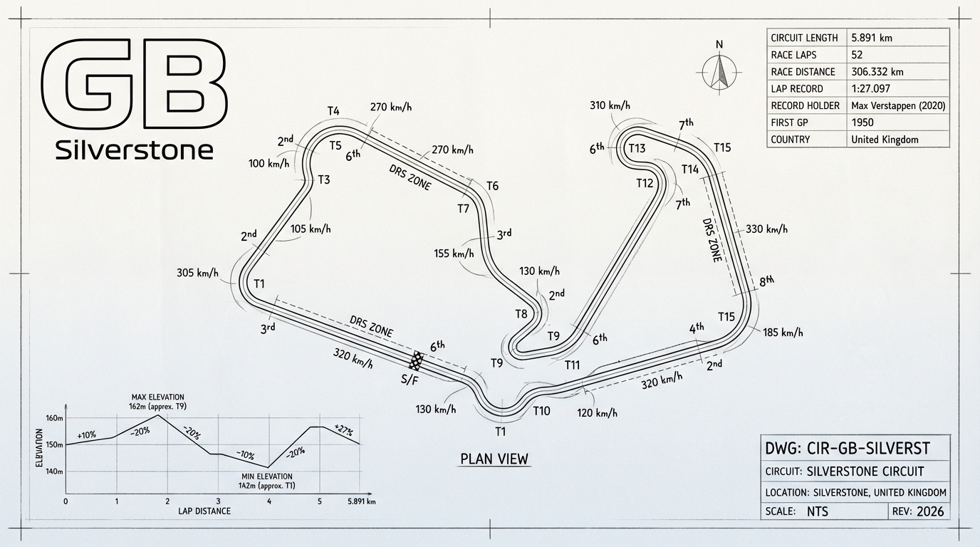 Silverstone Circuit blueprint