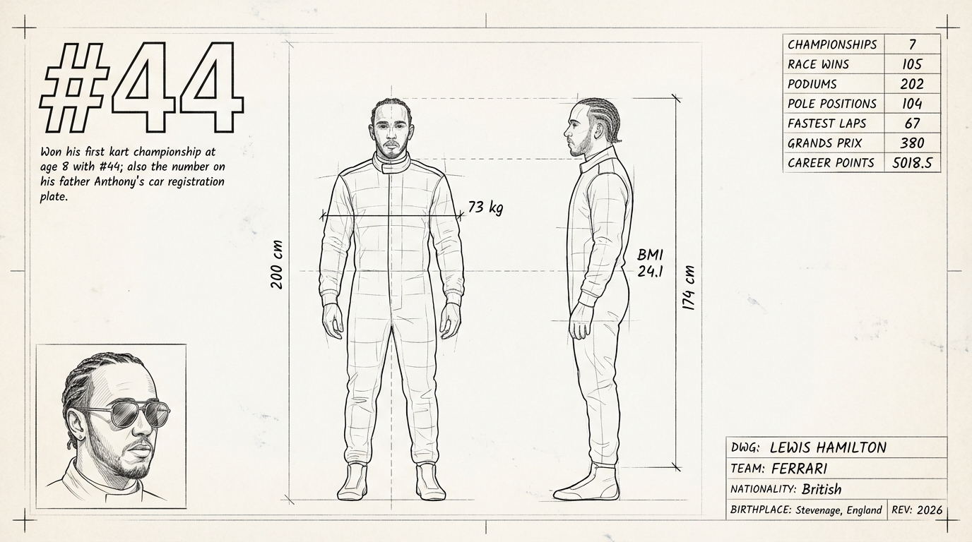Lewis Hamilton blueprint